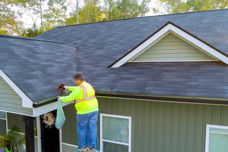 Cleaning Gutters on a Commercial Building